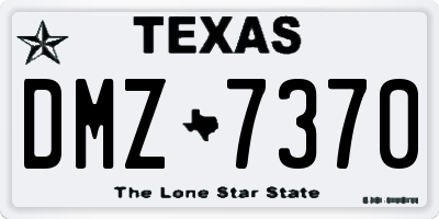 TX license plate DMZ7370