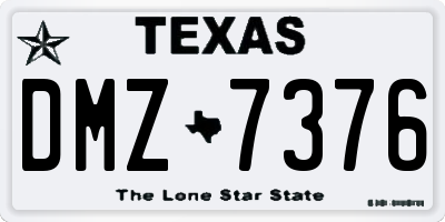 TX license plate DMZ7376