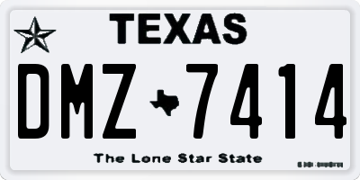 TX license plate DMZ7414