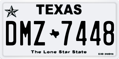 TX license plate DMZ7448