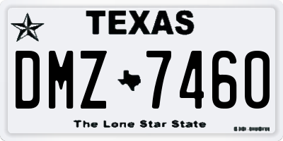 TX license plate DMZ7460