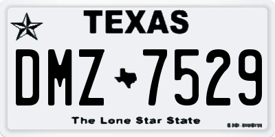 TX license plate DMZ7529