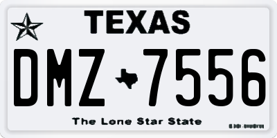 TX license plate DMZ7556