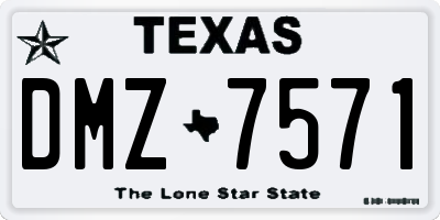 TX license plate DMZ7571