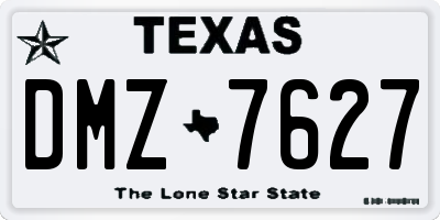 TX license plate DMZ7627