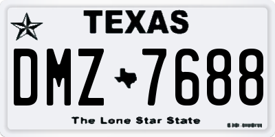 TX license plate DMZ7688