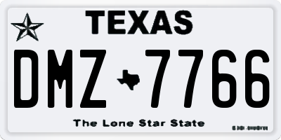 TX license plate DMZ7766