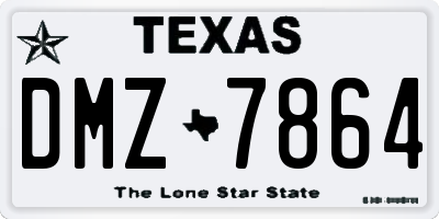 TX license plate DMZ7864