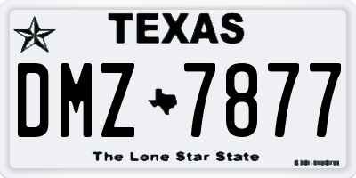 TX license plate DMZ7877