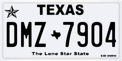 TX license plate DMZ7904