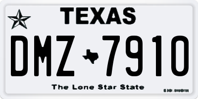 TX license plate DMZ7910