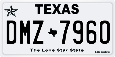 TX license plate DMZ7960