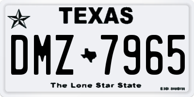 TX license plate DMZ7965