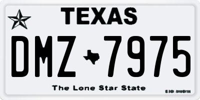 TX license plate DMZ7975