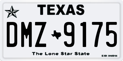 TX license plate DMZ9175