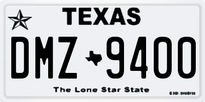 TX license plate DMZ9400