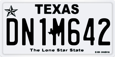 TX license plate DN1M642