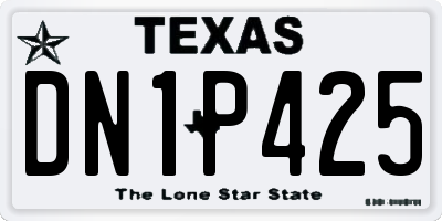 TX license plate DN1P425