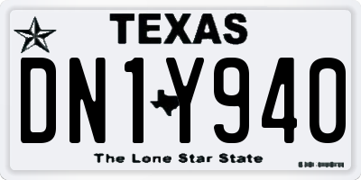 TX license plate DN1Y940