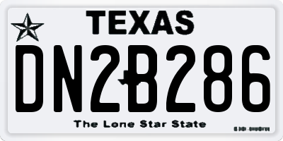 TX license plate DN2B286