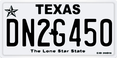 TX license plate DN2G450