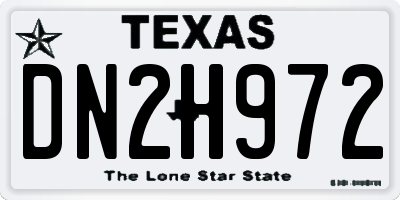 TX license plate DN2H972