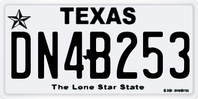 TX license plate DN4B253