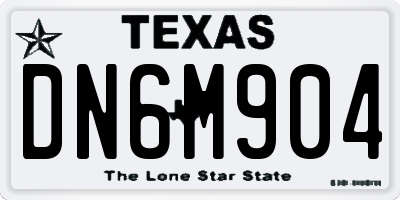 TX license plate DN6M904