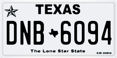 TX license plate DNB6094