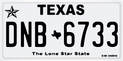 TX license plate DNB6733