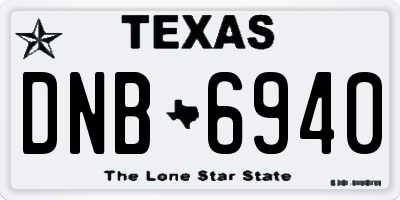 TX license plate DNB6940