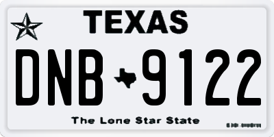 TX license plate DNB9122