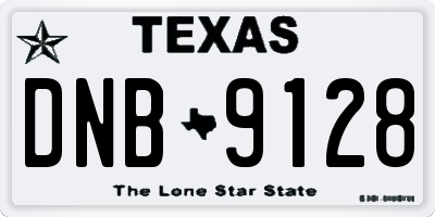 TX license plate DNB9128