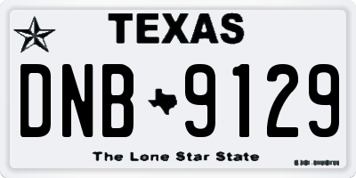 TX license plate DNB9129