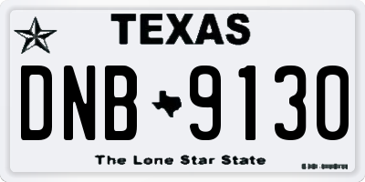 TX license plate DNB9130