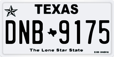 TX license plate DNB9175