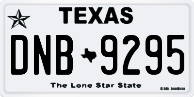 TX license plate DNB9295