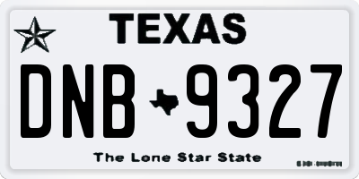 TX license plate DNB9327