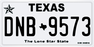 TX license plate DNB9573