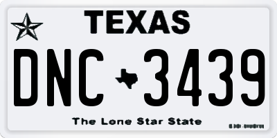 TX license plate DNC3439