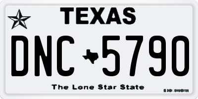 TX license plate DNC5790