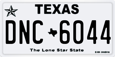 TX license plate DNC6044