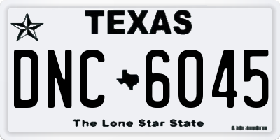 TX license plate DNC6045