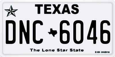 TX license plate DNC6046