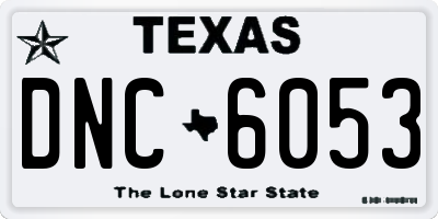 TX license plate DNC6053