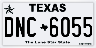 TX license plate DNC6055