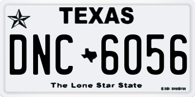 TX license plate DNC6056