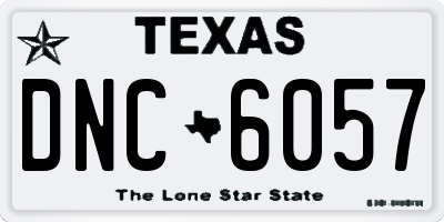 TX license plate DNC6057