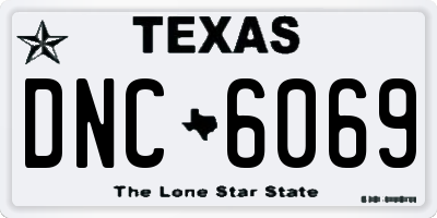 TX license plate DNC6069