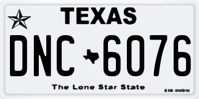 TX license plate DNC6076